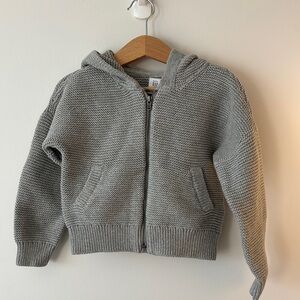 Gray Knit Kids Hoodie